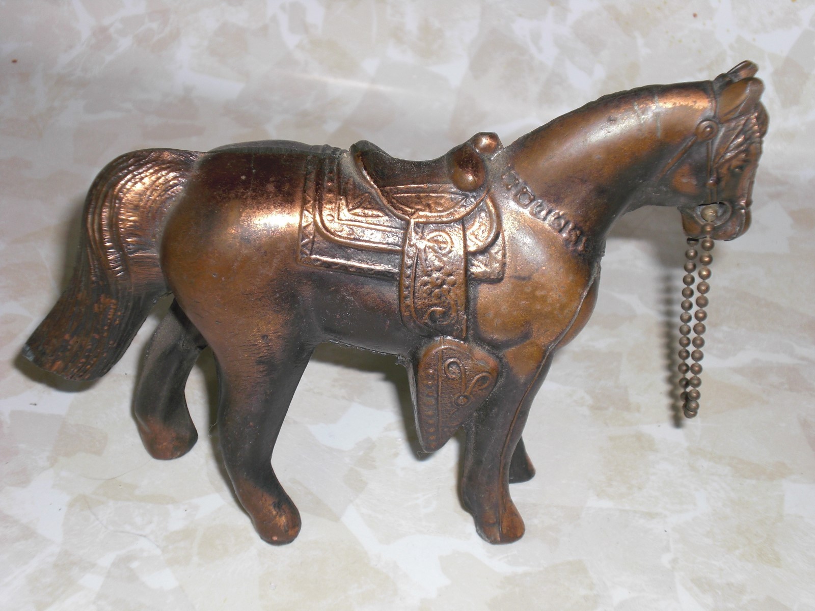 Carnival Horse Prize Cast Metal Bronze Copper Colored Pot Metal Lot of 3