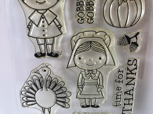 Hero Arts ” So Thankful - Happy Thanksgiving- Turkey Poly Clear Stamps CL466