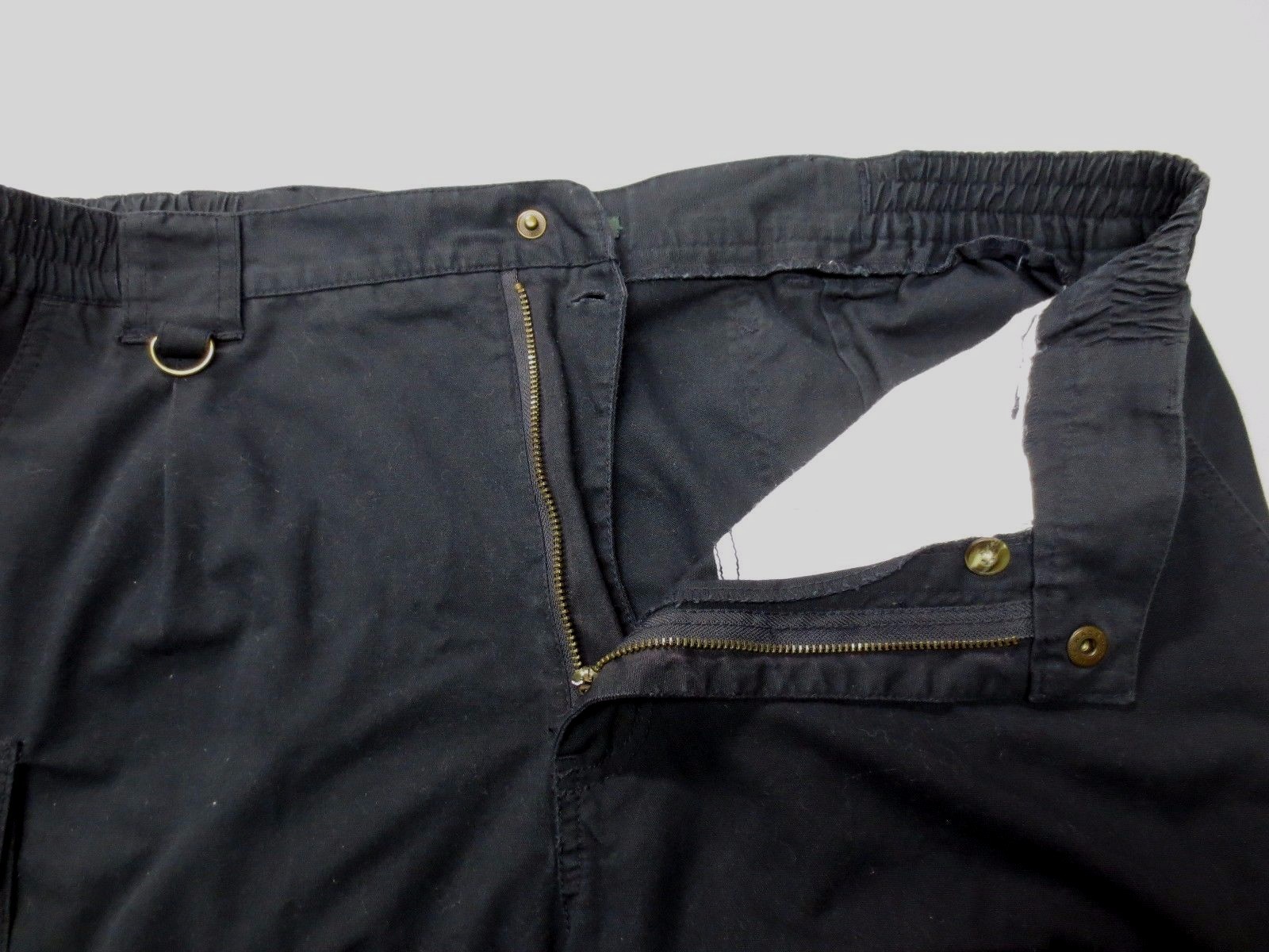 Royal Robbins Black Cargo Pants Security Guard Work Hiking Size 38x32