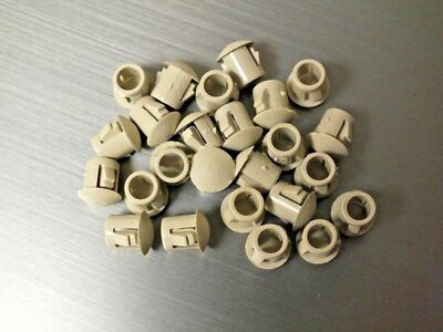 (50) Jeld-Wen 05929 Heyco 2604A 1/4'' Almond Snap-In Locking Dome Dust Hole Plug
