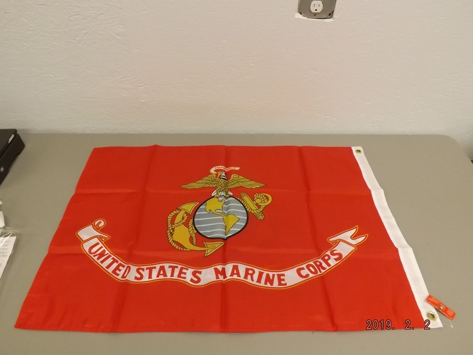 NEW 2x3 USMC Marine Corps 210D Nylon Double Sided Flag w/ 2 Brass Clips & Pin