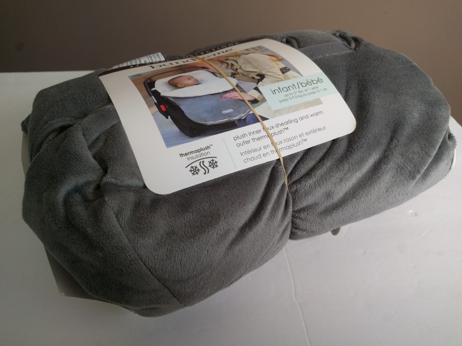 JJ Cole Collections Original Bundle Me New in Light Gray Infant Seat Liner