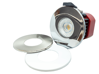 COMET 6 6W CCT Dimmable LED Down Light 75mm Cut Out IP65 3 Bezels