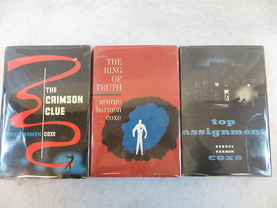 Lot of 3 George Harmon Coxe THE CRIMSON CLUE RING OF TRUTH & TOP ASSIGNMENT BCE