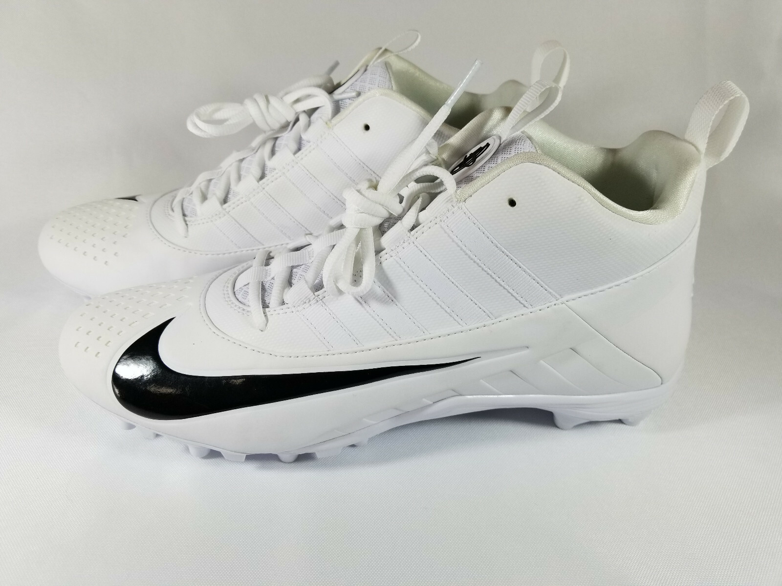 Nike Alpha Huarache 6 Varsity Lacrosse Cleats, 923427-101, White, Men's 13, New