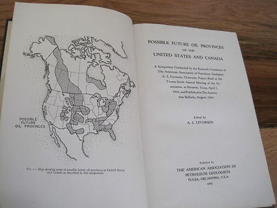 Possible Future Oil Provinces of The United States  Canada 1941 1st Edition Book