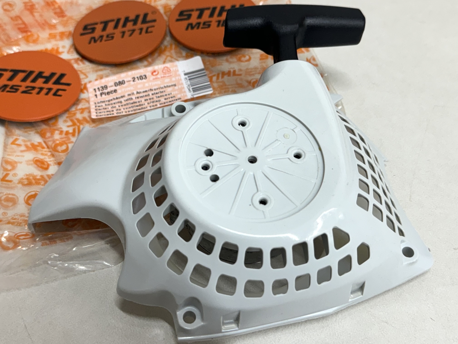 STIHL OEM FAN HOUSING W REWIND STARTER 1139 080 2103 MS181C MS171C MS211C C-BE - Picture 2 of 5