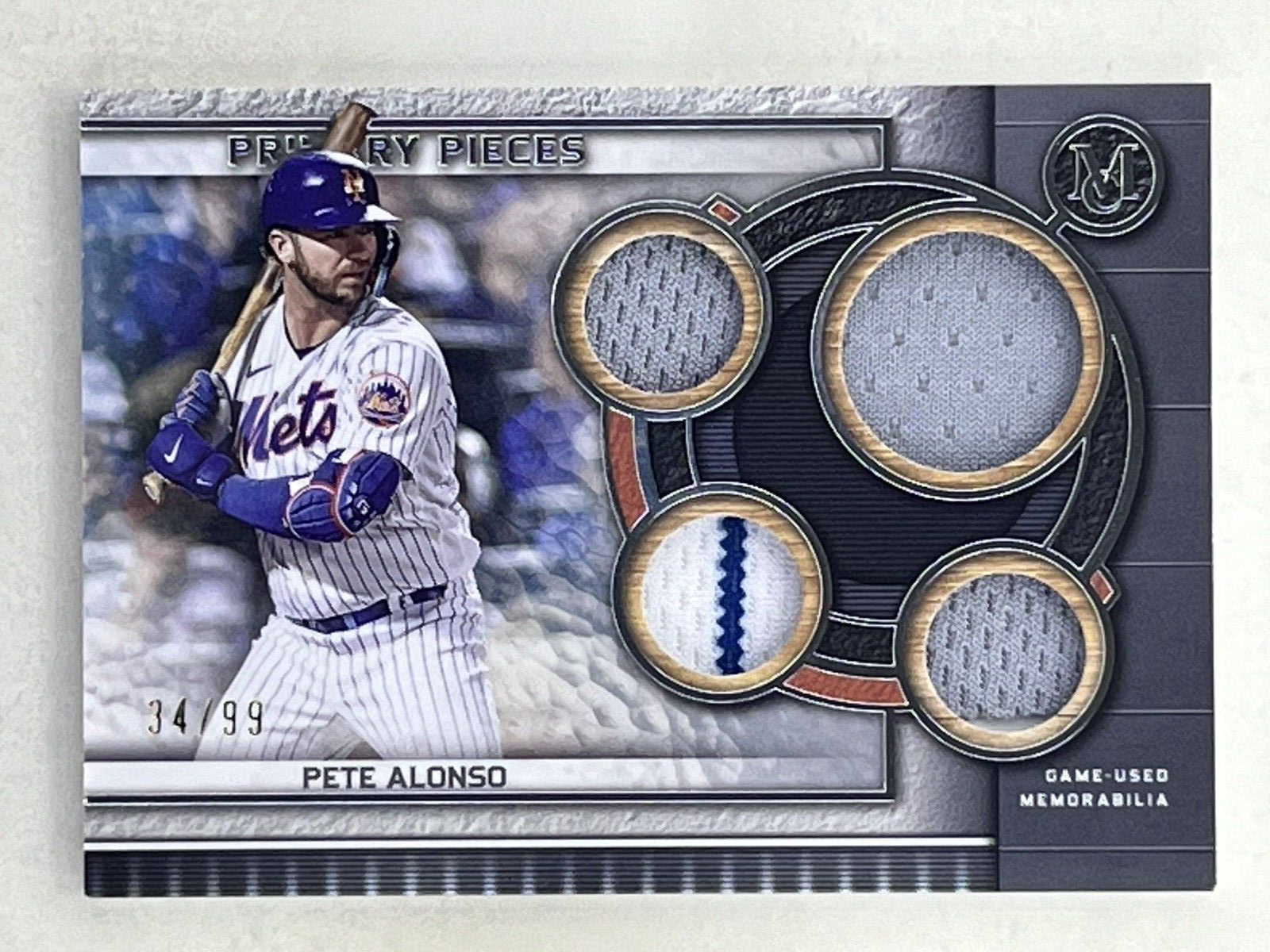99枚限定 Topps WBC Pete Alonso Relic Auto Pete Alonso 2023 Topps Museum Collection Primary Pieces Quad