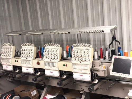 2007 Swf 1504-45 4 Head Embroidery Machine  Clear Display Ready To Work