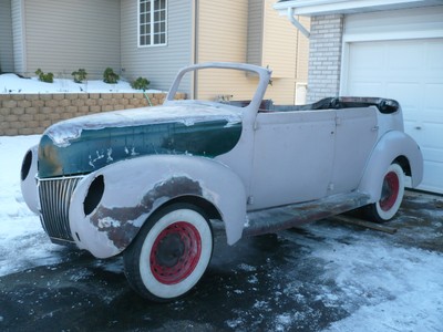 1939 Ford Deluxe 4 Door Convertible Project Hot Rat Rod Sedan 39 Frame 1940