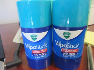Lot of 2 Vicks Vapo Stick Solid Balm No Mess Soothing Vapor 1.25oz