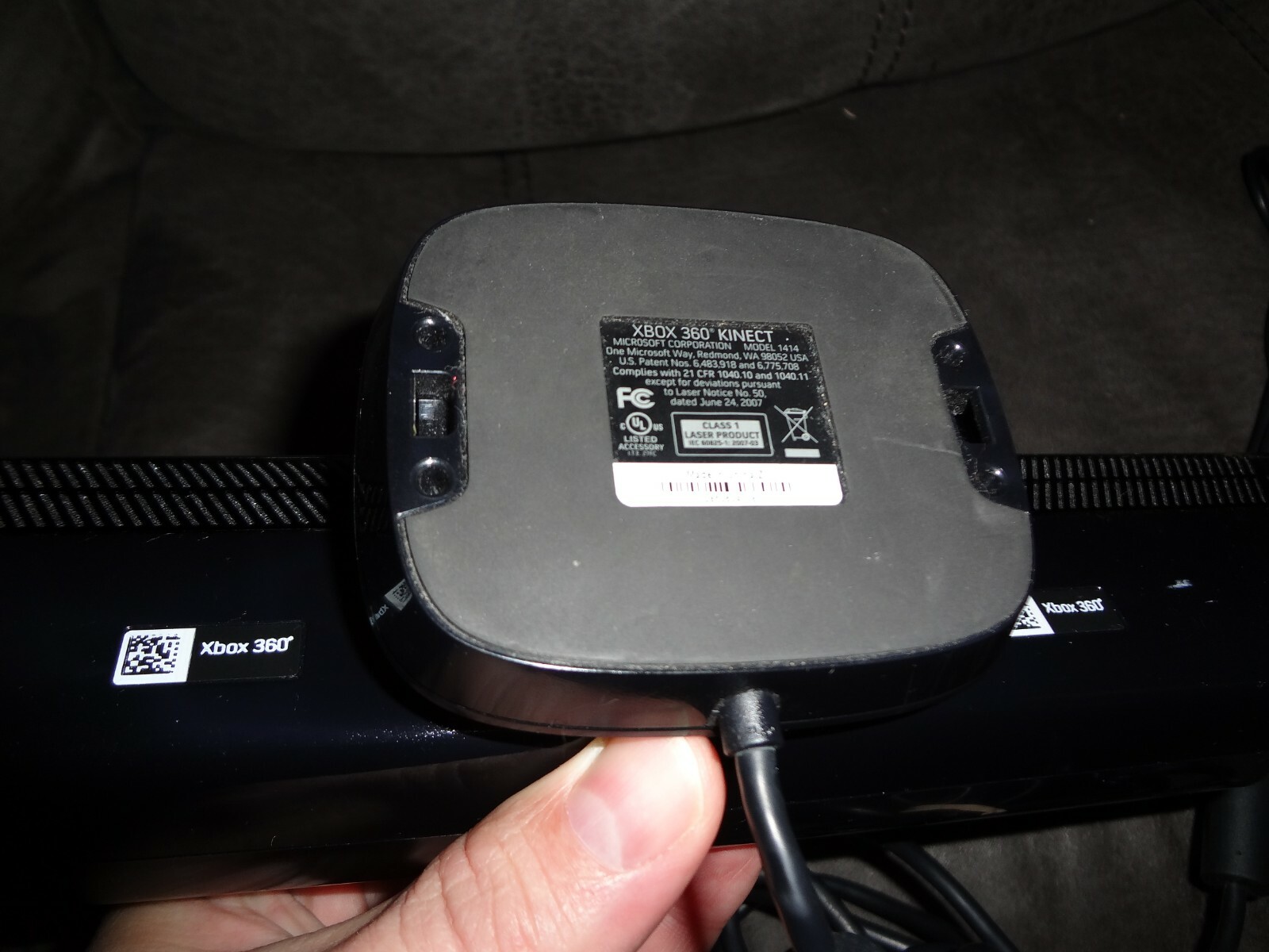 Microsoft Xbox 360 Kinect Connect Black Sensor Bar Model TESTED