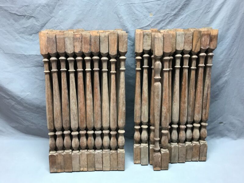 Lot of 72 Antique Vintage Chestnut Turned Wood Staircase Spindles Old 500-24B