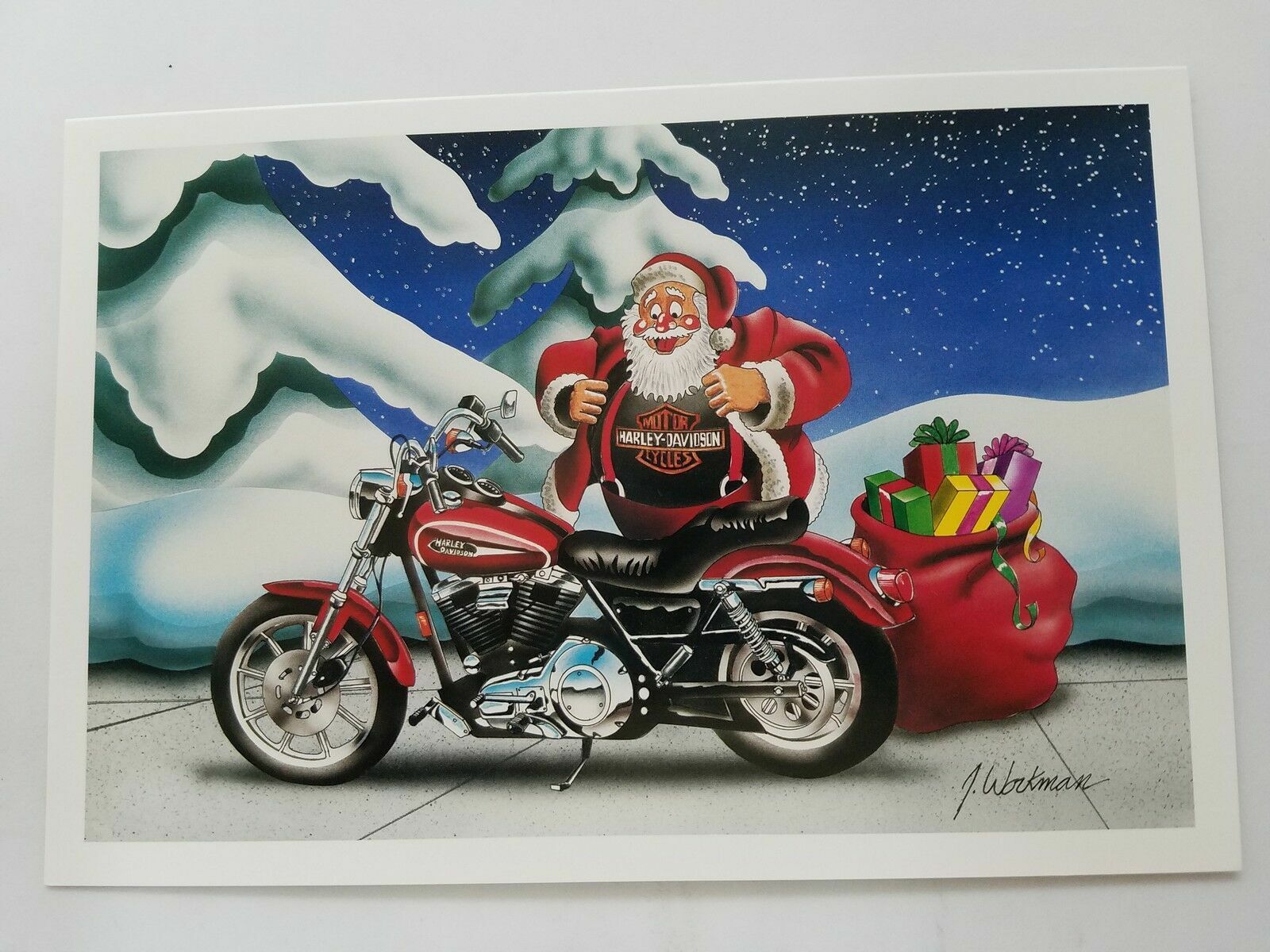 HARLEY DAVIDSON CHRISTMAS CARDS #X135 HARLEY SANTA HARLEY DAVIDSON CHRISTMAS CARDS #X135 HARLEY SANTA