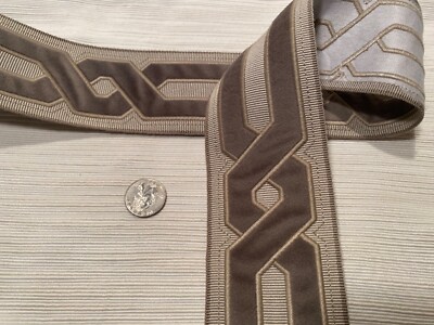 2YD COPPER FOX UK MA003 Mason Braids Basalt 2.755  Velvet Tape Trim $134 Retail