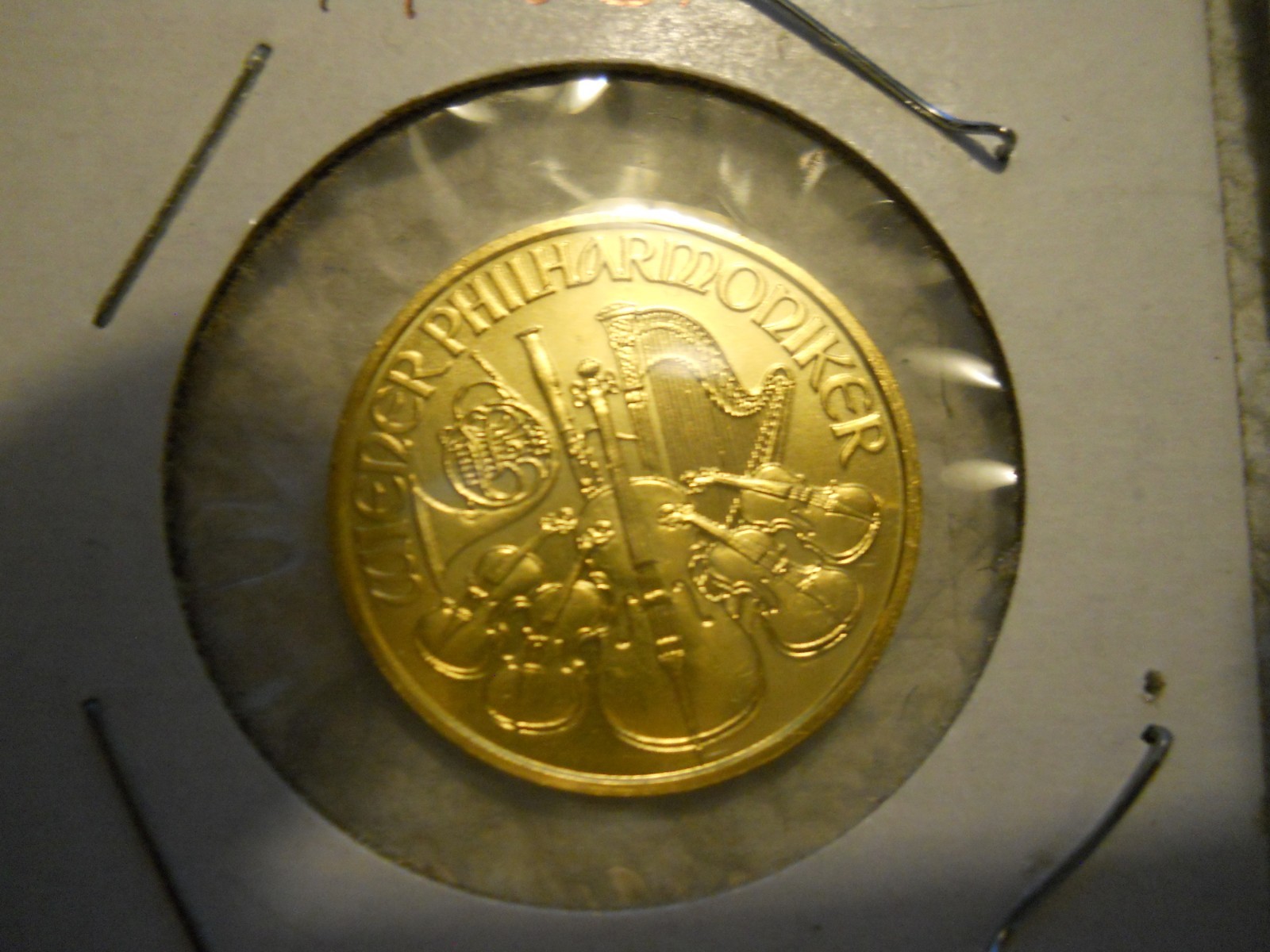 Two 1999 1/4 oz Austrian Gold Philharmonic Coins...Total 1/2 Oz 999.9 Gold