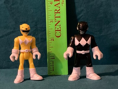 Fisher Price Imaginext Black & Yellow Power Rangers figures