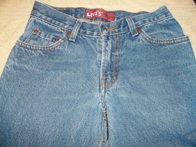 Levi's 550 Blue Unisex Denim Jeans 100% Cotton Blend SZ 14R 27/27 #12