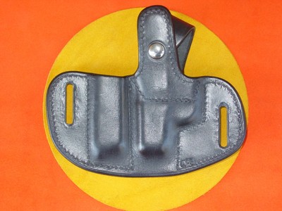380 thumb break leather holster   extra magazine holder black