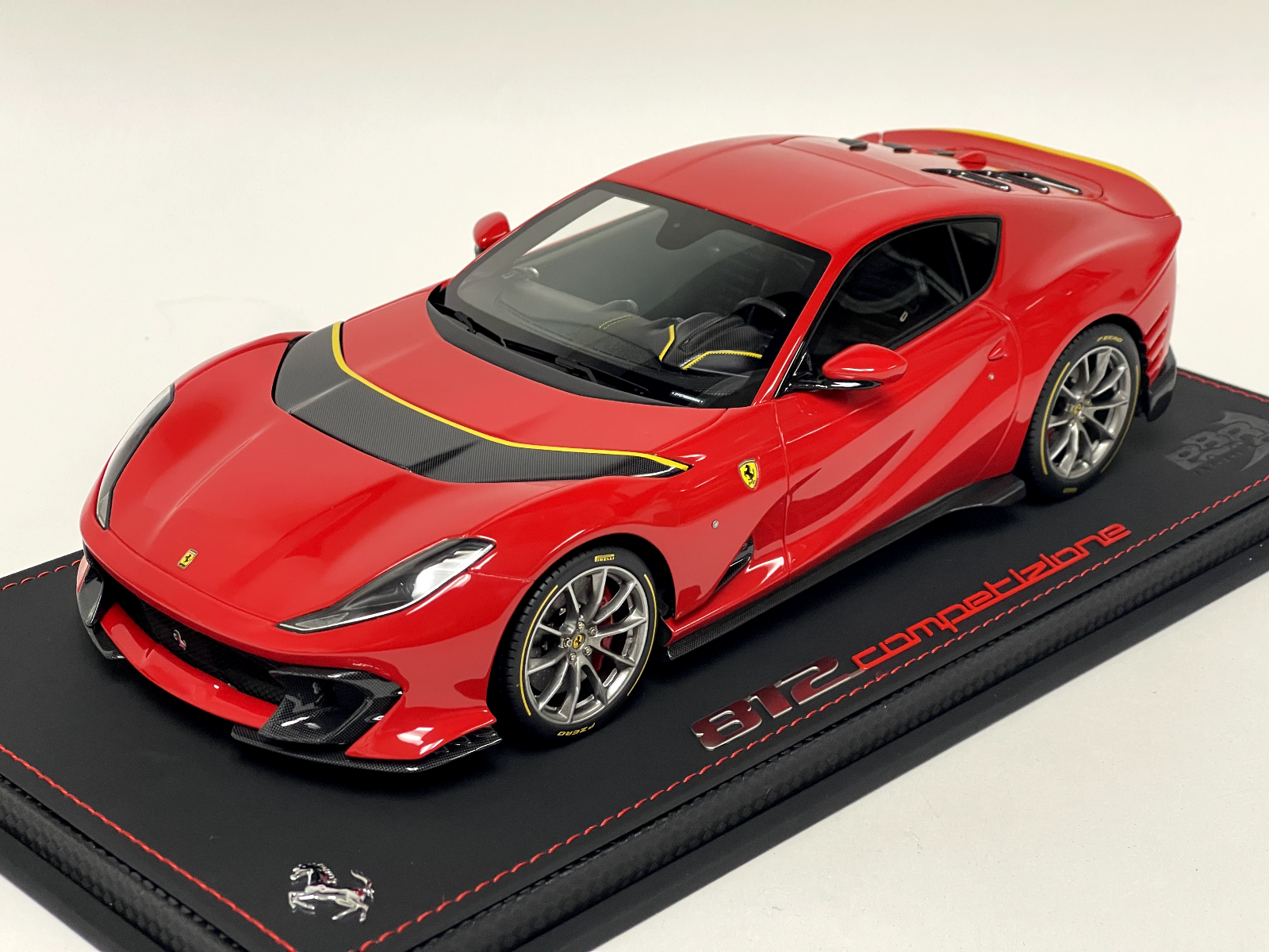1/18 BBR Ferrari 812 Competizione 2021 Rosso Corsa Yellow