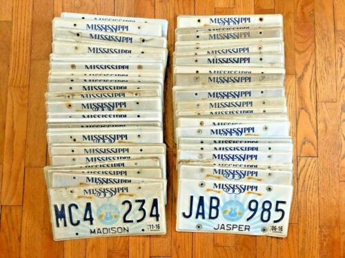 100 Mississippi Guitar License Plates - Craft Condition 