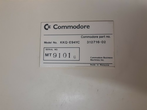 Commodore Amiga 4000 3000 2000 Keyboard KKQ-E94YC P/N 312716-02 EUC