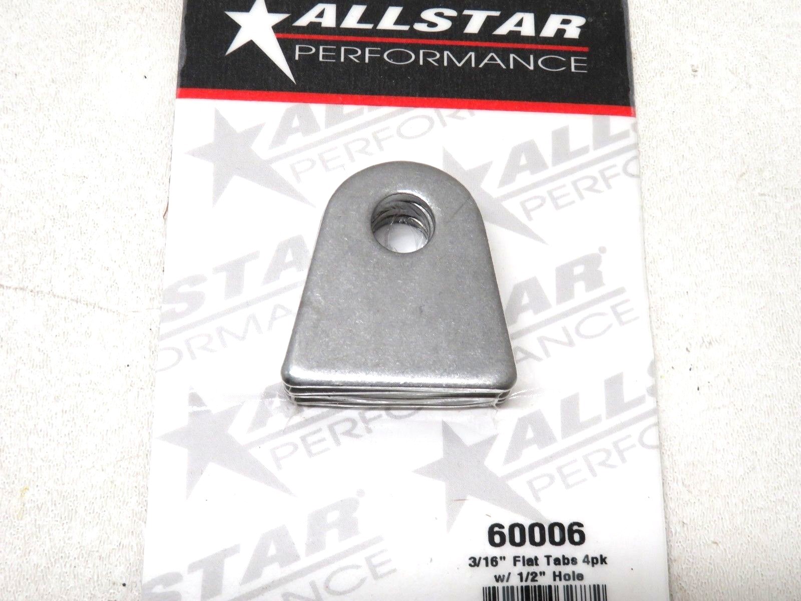 Allstar 3/16in Flat Tabs 4pk 1/2in Hole Allstar 3/16in Flat Tabs 4pk 1/2in Hole