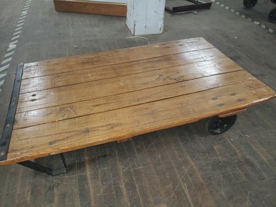 1900 1950 Railroad Cart Coffee Table Vatican
