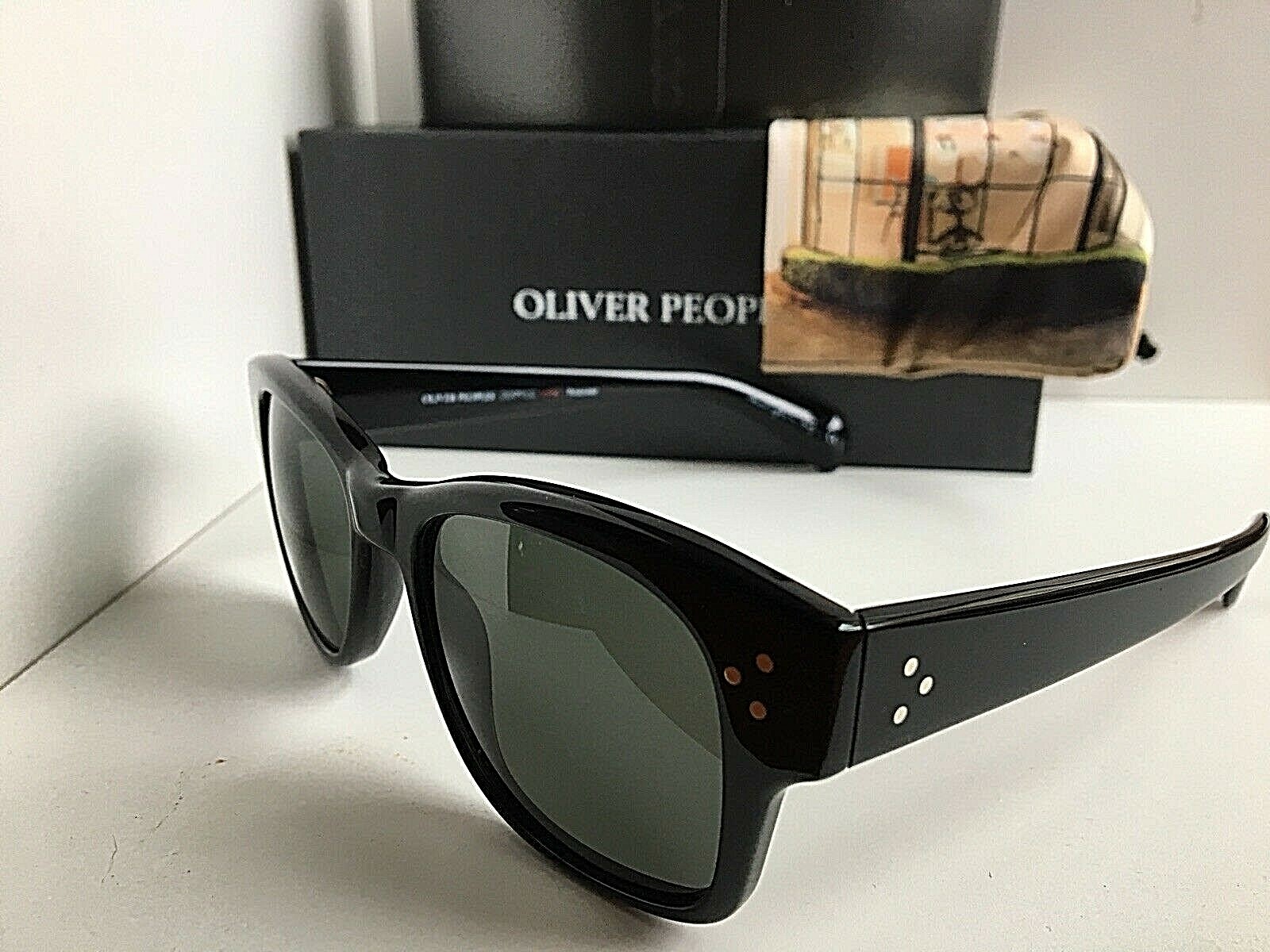 Pre-owned Oliver Peoples Polarized  Ov 5242s 1005/p2 Jannsson 51mm Black Men Sunglasses