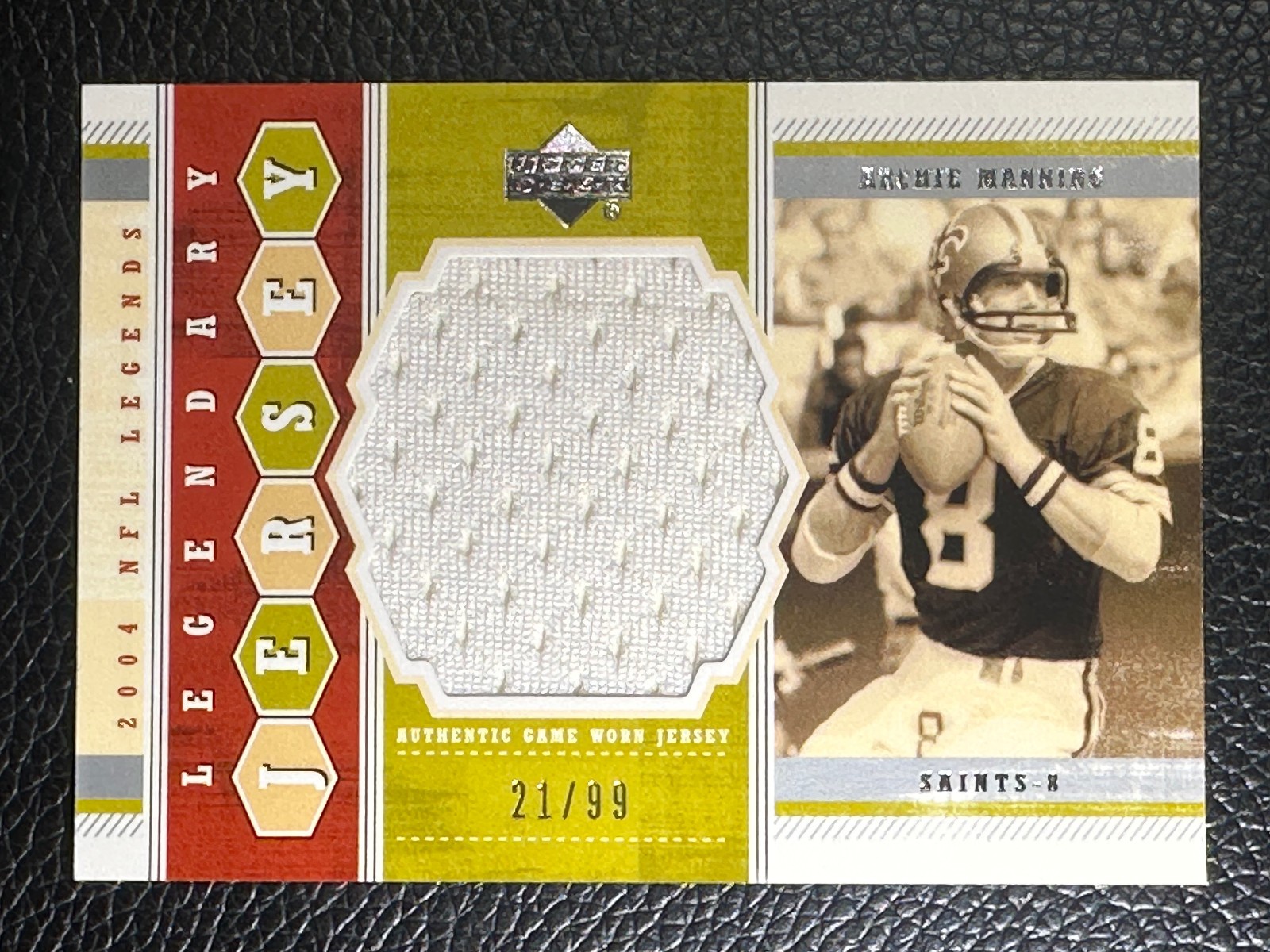 2004 Upper Deck NFL Legends Legendary Jersey Archie Manning 21/99 Jersey