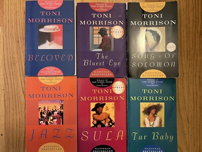 Lot of 6 Toni Morrison Books: Beloved Bluest Eye Song Solomon Jazz Sula Tar Baby
