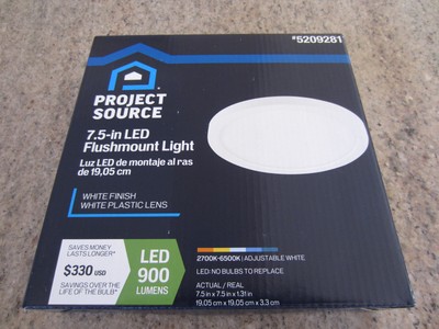 Lot of 15 Project Source 1-Light White LED Flush Mount Light Item # 5209281
