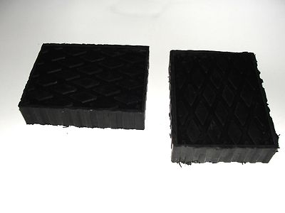 Auto Lift / Rolling Jack Rubber Block Pad Adapter Set (2) 4-3/4"x6-5/16x1-1/ 2" 