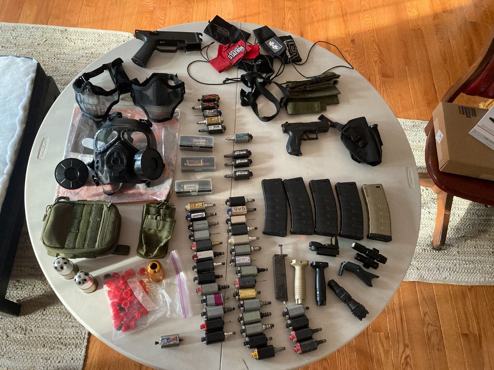 Airsoft Equipment Lot-Magazines, Motors, Tactical Gear, Etc.