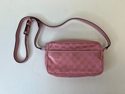 Gucci GG Monogram Pink Crystal Mini Shoulder Bag
