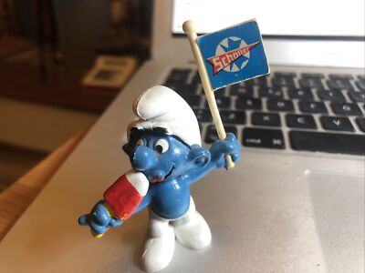 smurfs puffi schlumpf schtroumpf Puffo Con Gelato E Bandiera variante Scholler
