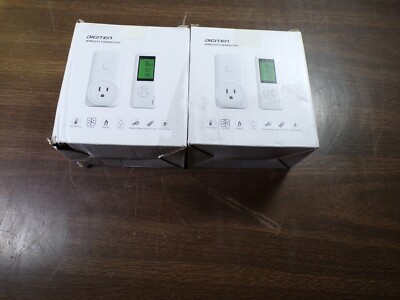 LOT OF 2 DIGITEN WIRELESS THERMOSTAT TEMPERATURE CONTROLLER OUTLET REMOTE