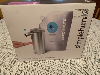 SIMPLEHUMAN Stainless Steel Foam Soap Sensor Pump Dispenser ST1070
