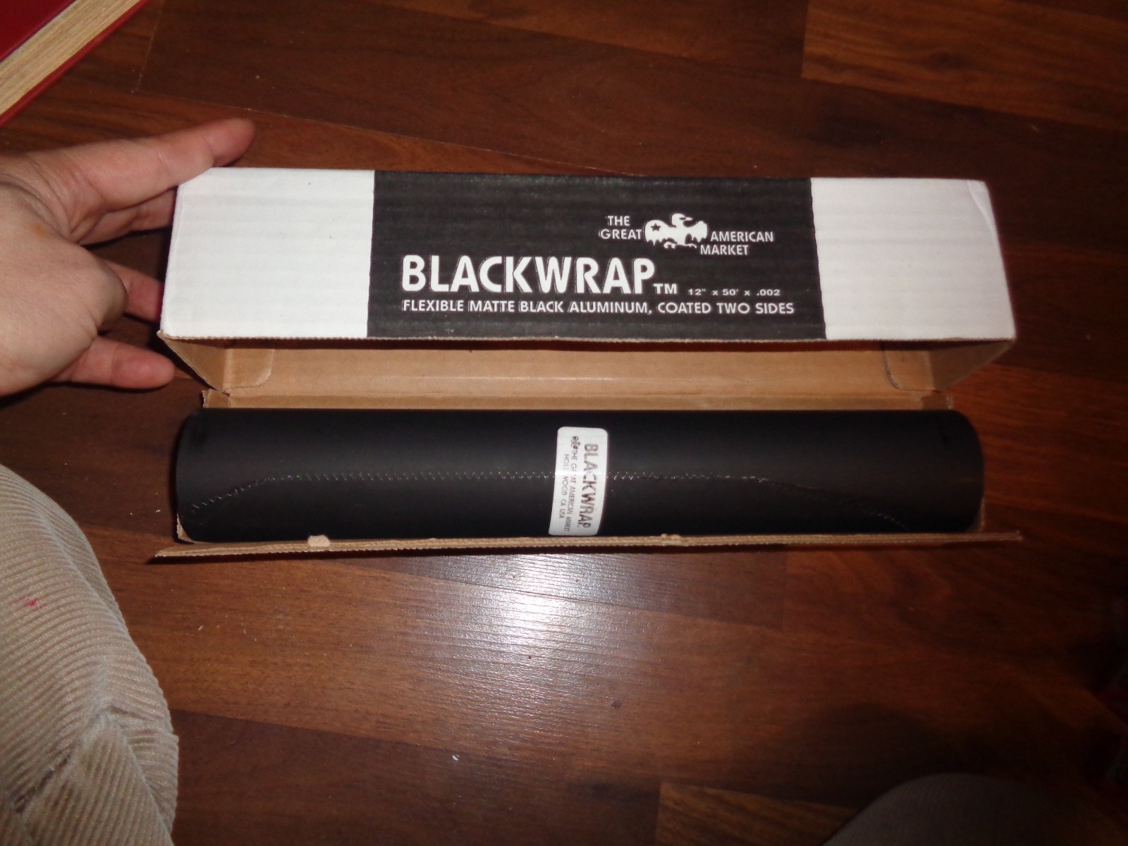 NIB BLACKWRAP Flexible Matte Black Aluminum 12