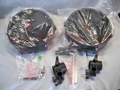 Set of 2 Alesis 8  Mesh Drum Pads NEW (2 Toms ) w/Nitro Clamps & L-Bar