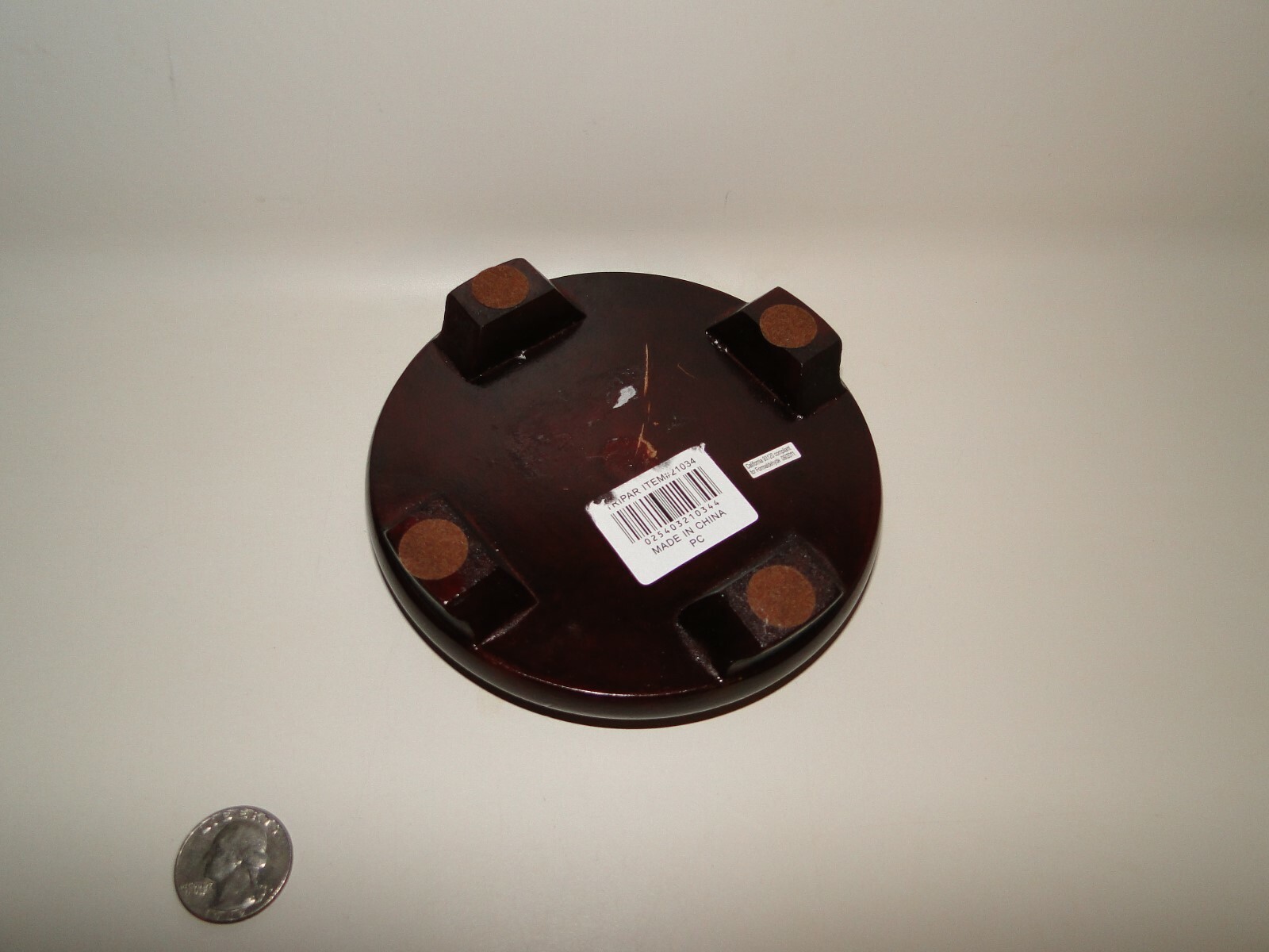 Rosewood Footed Wooden Display Stand, Ginger Jar Stand, 4