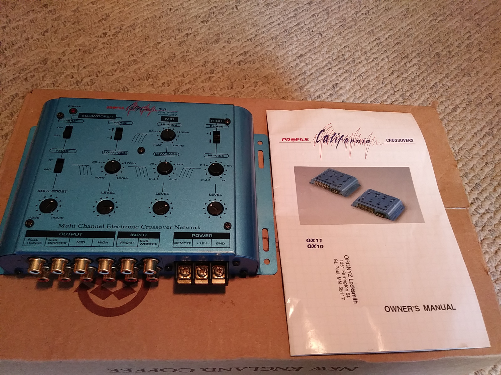 PROFILE CALIFORNIA QX11 ELECTRONIC CROSSOVER