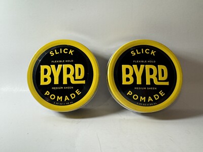 Byrd Slick Pomade Medium Sheen - Lot of Two (2) - MADE IN USA - BRAND NEW