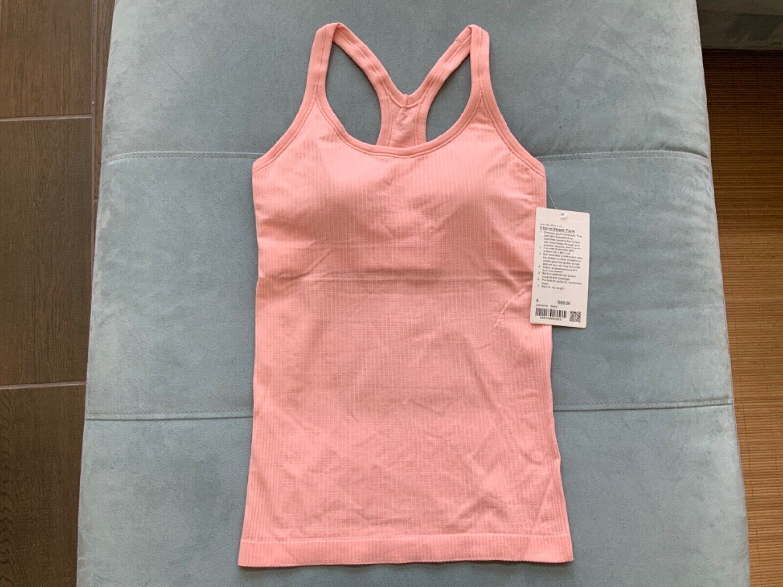 New Lululemon Sz 6 Ebb to Street Tank Top Light Support B/C New Lululemon Sz 6 Ebb to Street Tank Top Light Support B/C