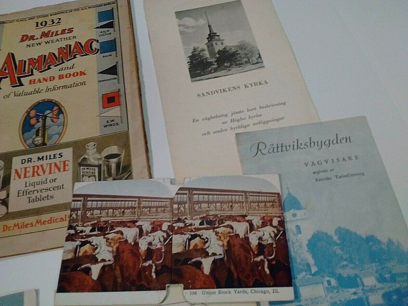 Lot of Unique Ephemera 1900 TO 1948 Stereo Views Almanac Pennies Pamphlets ETC