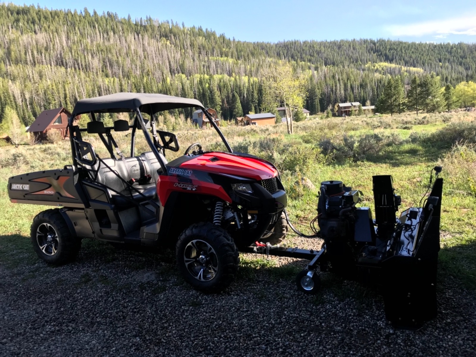 2016 Artic Cat HDX 500 XT / 54 inch Bercomac snow blower