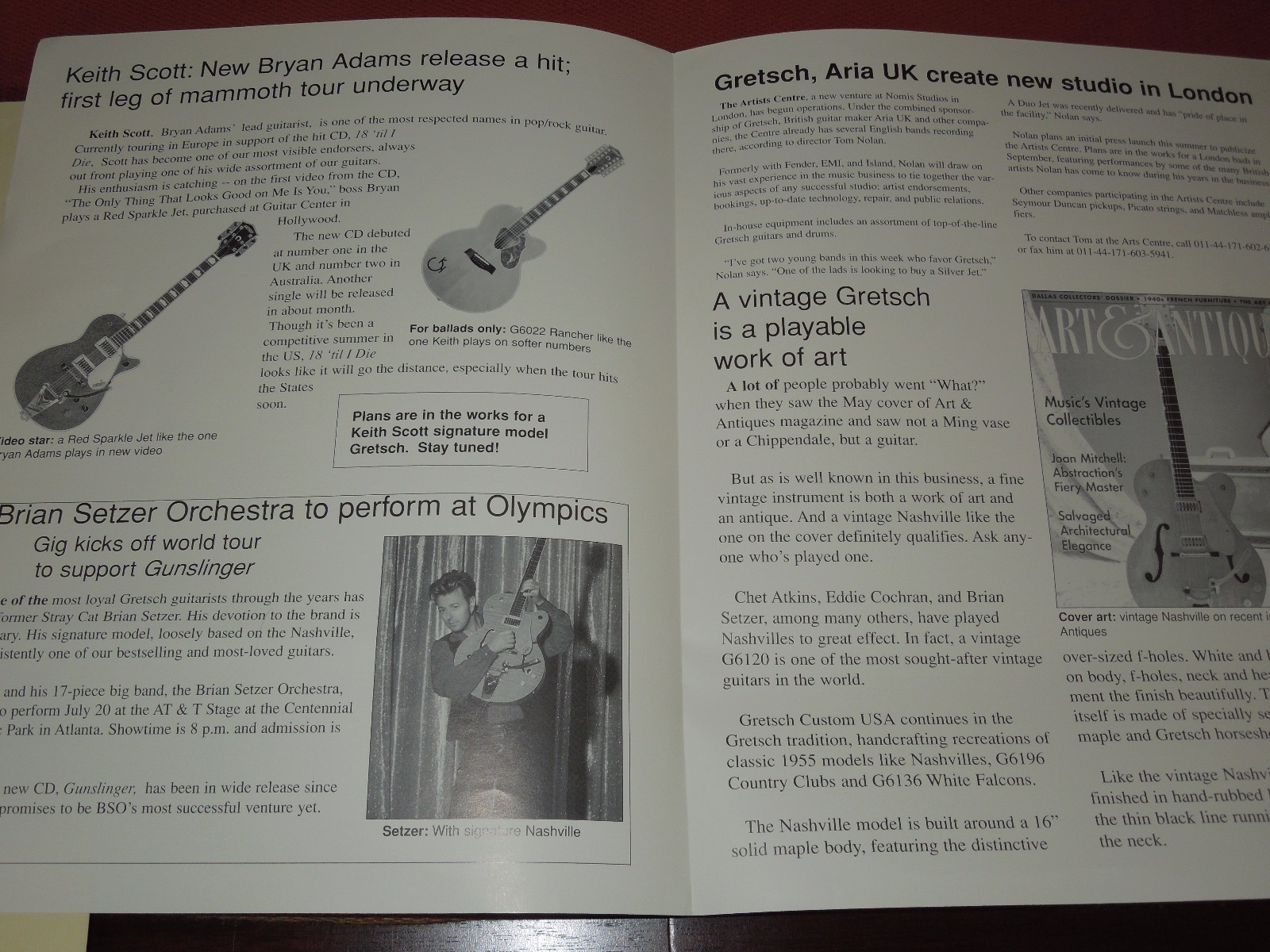 The Gretsch House Telegram Summer 1996 Marty Stuart Brian Setzer 4-Sided