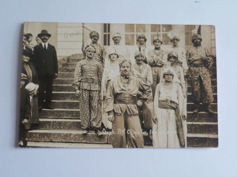 Rare Carte Photo Boidron 10 Bd Thiers Tours Fete Chemin De Fer 31/08/1924