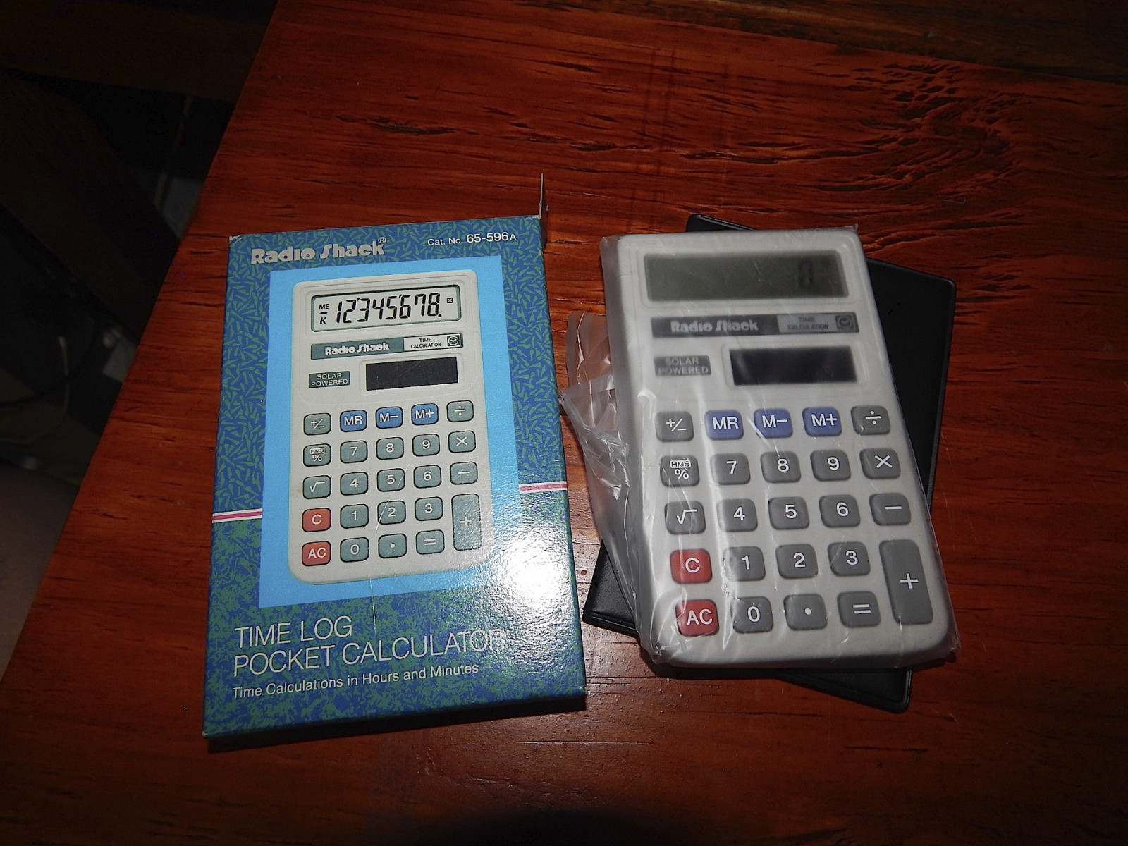 RARE RADIO SHACK 65-596A TIME LOG CALCULATOR, NOS W/CASE & MANUAL