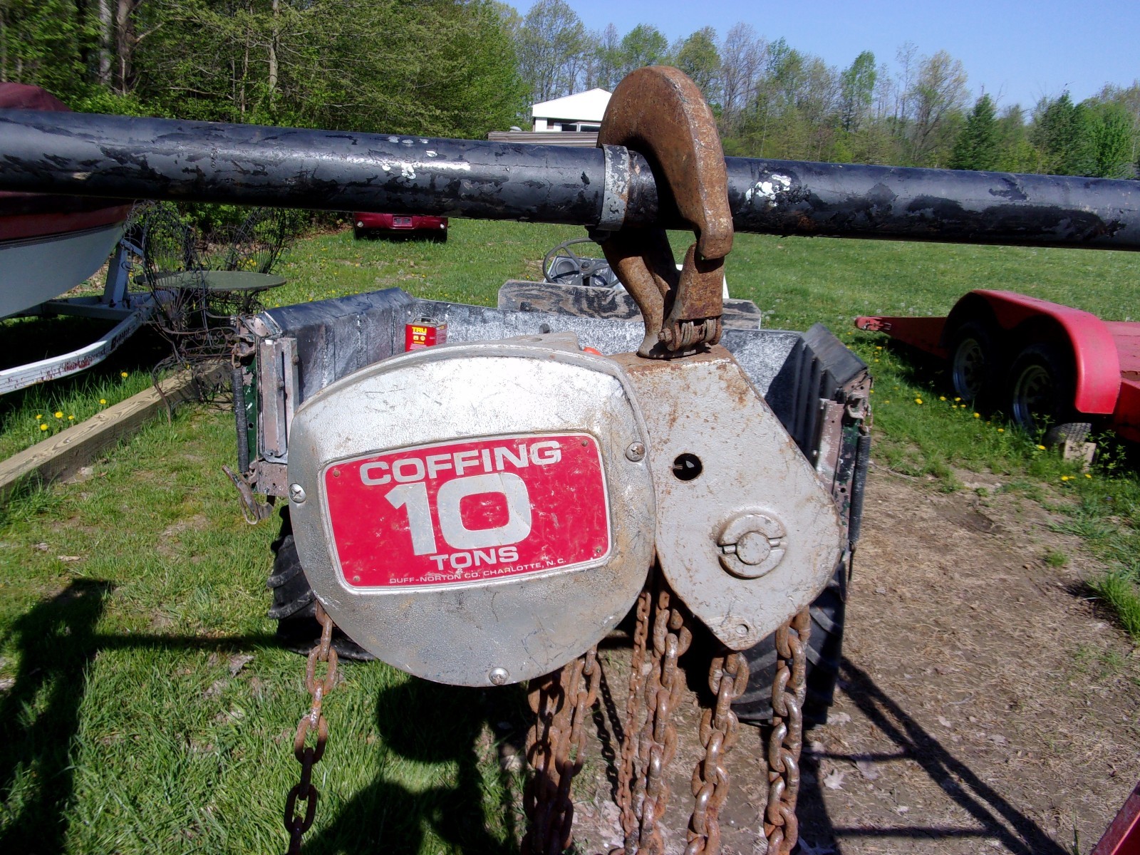 COFFING Manual 10 Ton Manual Chain Fall Hoist 30' Lift 20,000 lbs